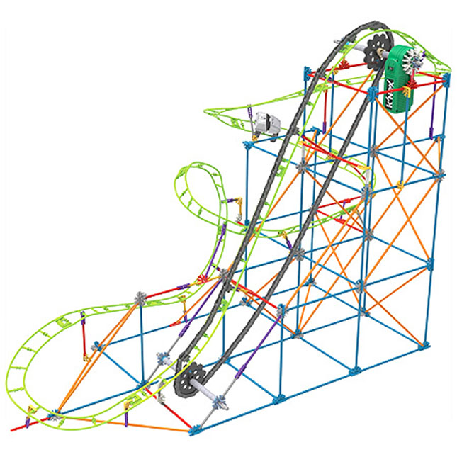 K'NEX Typhoon Frenzy Roller Coaster Building Set - - Fat Brain Toys