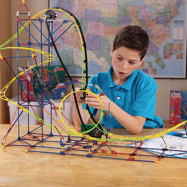 K'NEX STEM Roller Coaster - 546 pc - - Fat Brain Toys