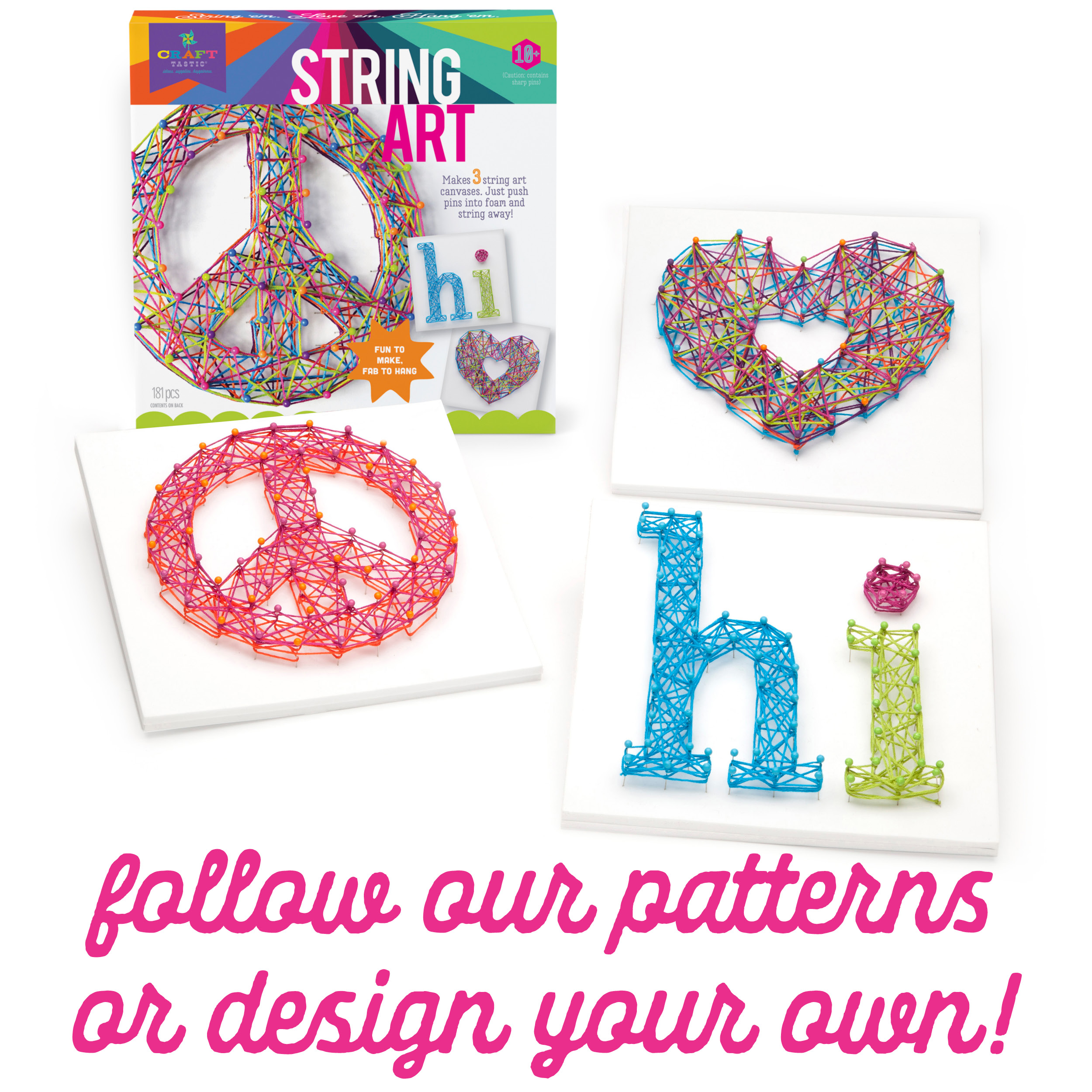 Craft-tastic DIY String Art - Craft Kit for Kids - Everything