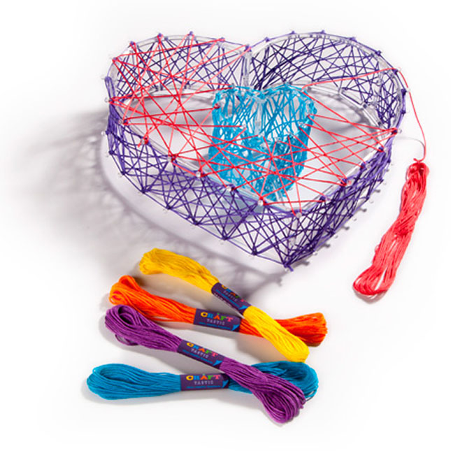 アート・デザイン・音楽 the heart of 6 strings Craft-tastic - 3D String Art - - Fat Brain Toys