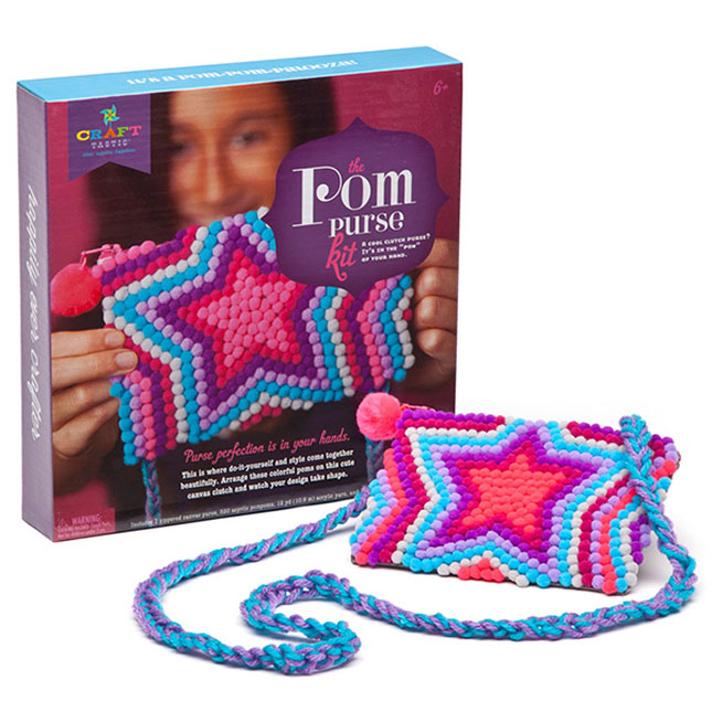 Crafttastic Pom Purse Kit Fat Brain Toys