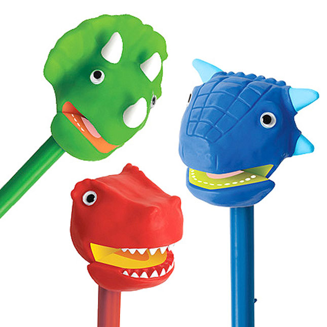 Dinosaur Puppet-On-A-Stick Set of 3 - - Fat Brain Toys