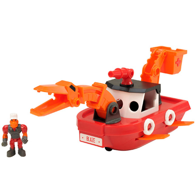 Dino Construction Company Rescue Crew - Blaze the Plesiosaurus Fireboat