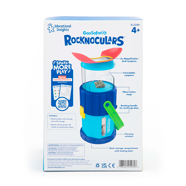 GeoSafari Jr Rocknoculars | Visor De Rocas Con Aumentos | Para Niños De 4+ | Juguete De Geología Y Exteriores