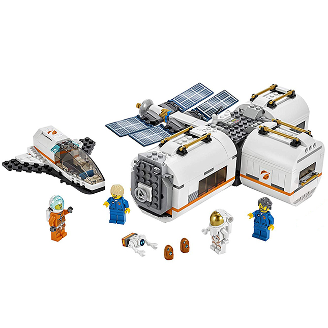 Конструктор lego city space port площадка для сборки и транспорт для перевозки ракеты 60229