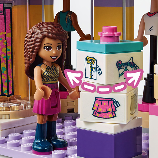 LEGO Friends Boutique Vintage, Giochi Socio-Emotivi per Bambine e Bambini  da 6 Anni in su con Negozio Giocattolo di Vestiti alla Moda da Costruire, 3