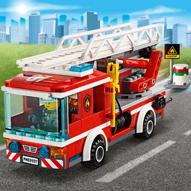 LEGO City Fire - Fire Ladder Truck - - Fat Brain Toys