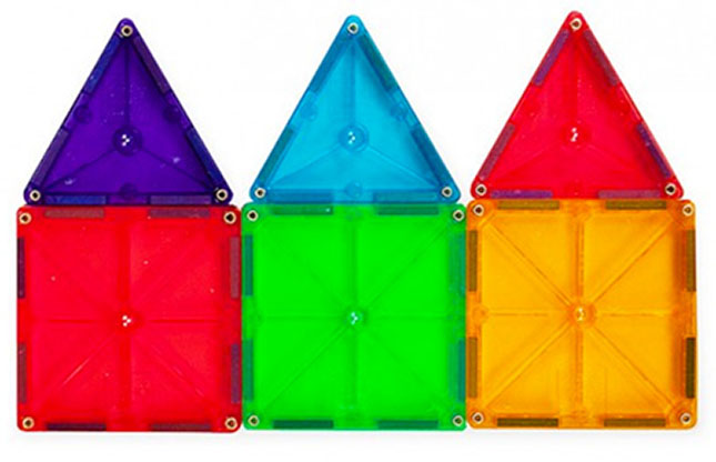 Magna-Tiles 32-Piece Clear Colors Set ? The Original, Award