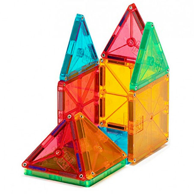 Magna-Tiles Clear Colors 100 pc Set - Best for Ages 4 to 5