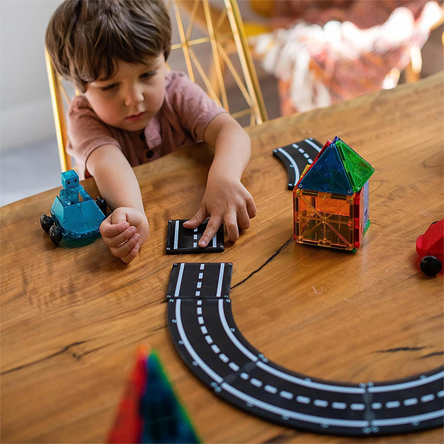 Magna-Tiles XTRAS Roads 12-Piece Set - Best for Ages 3 to 5