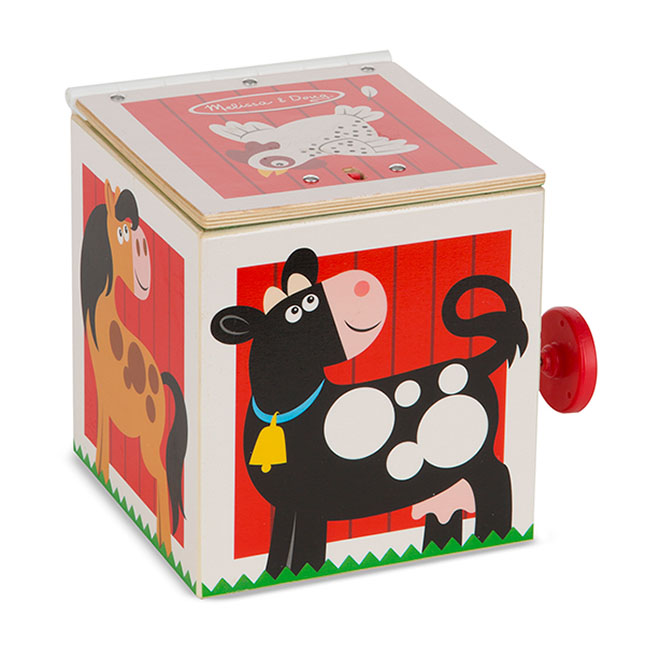 Wooden Farm Jack in the Box Fat Brain Toys