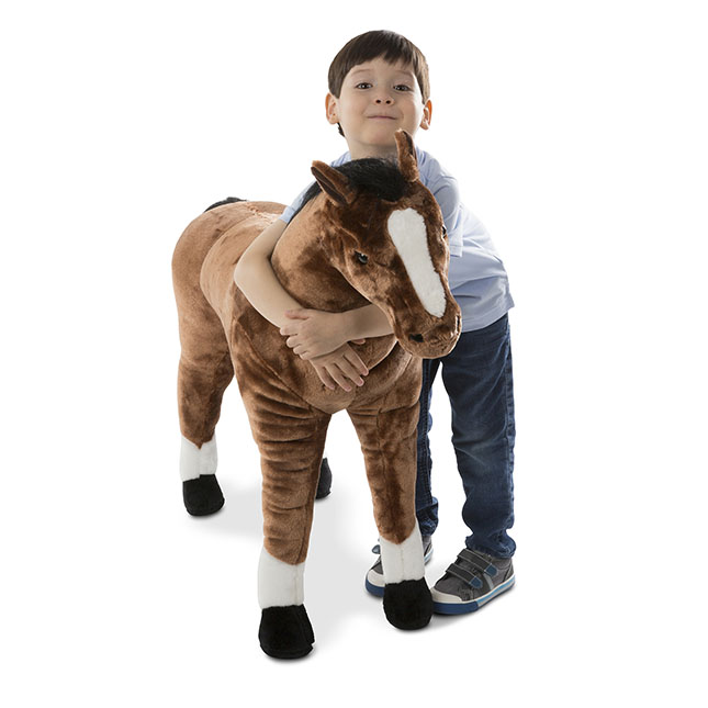 Lifelike Plush Horse - - Fat Brain Toys