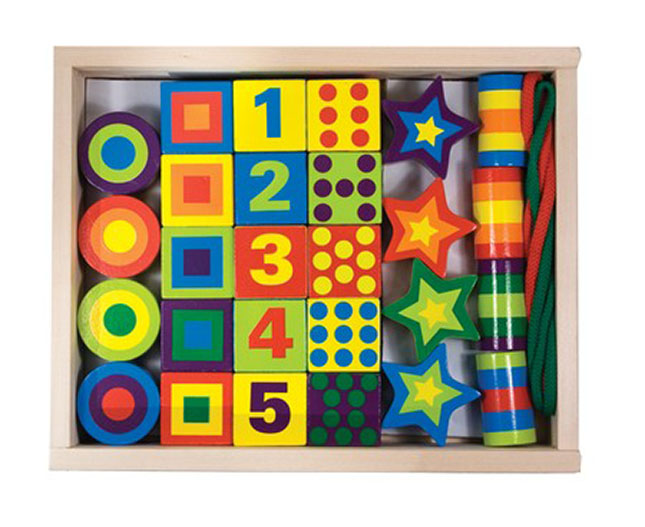 melissa & doug lacing beads in a box