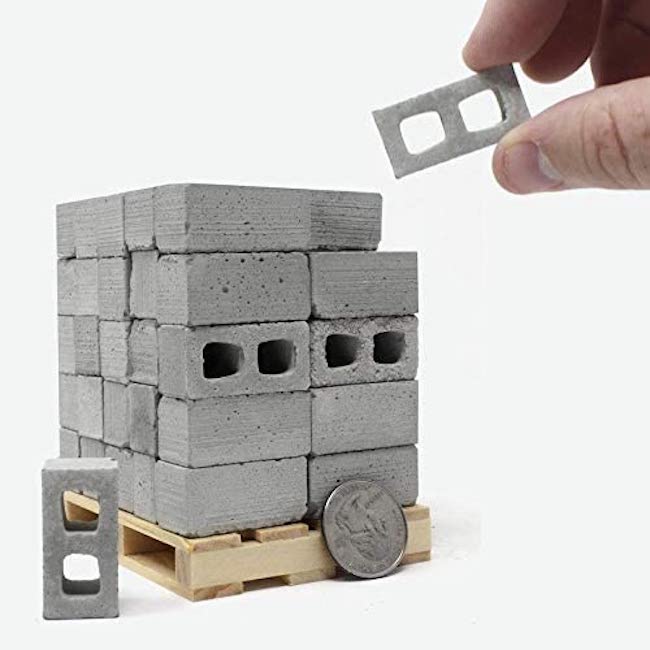 40 1:12th Scale Miniature blocs de béton/Breeze blocs 