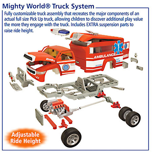 Mighty World - Ambulance - - Fat Brain Toys