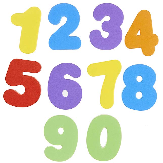 bath letters and numbers