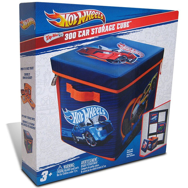 Hot Wheels ZipBin 300 Car Storage Cube - - Fat Brain Toys