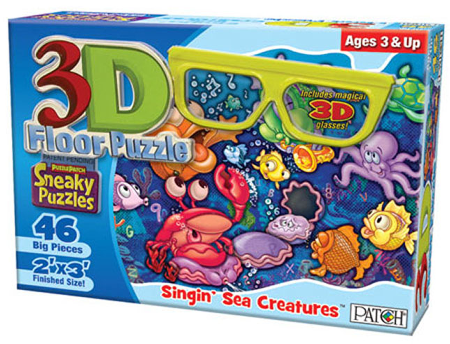 3D Floor Puzzle - Singin' Sea Creatures - - Fat Brain Toys