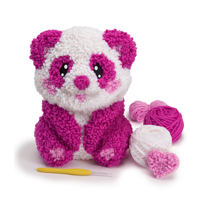 Baby Pink Panda Fuzzy Plush Yarn 100 Gram, 87 Yards Ice 58825