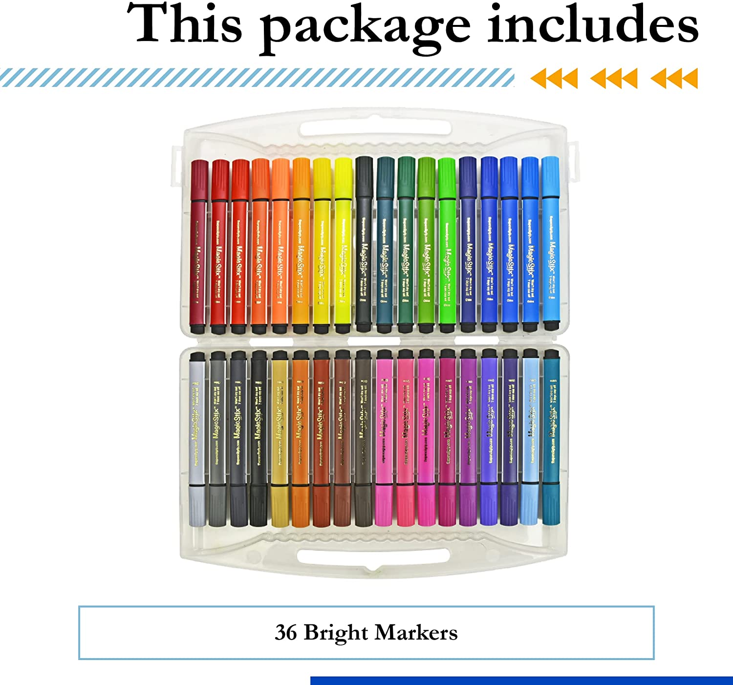 Magic Stix Triangular Markers 36