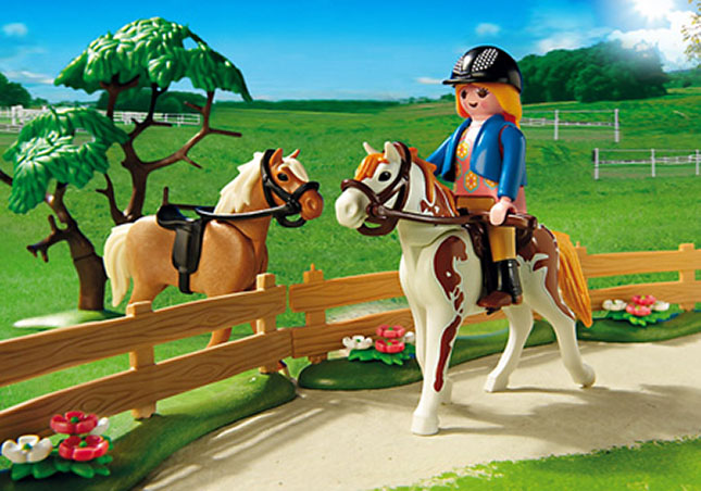 Imidlertid mod Tolkning Playmobil Pony Ranch - Paddock with Horses and Foal -