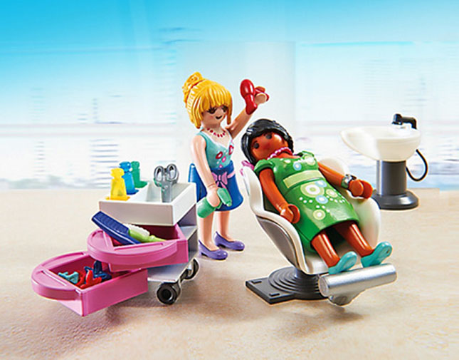 Playmobil Shopping Mall - Beauty Salon - - Fat Brain Toys