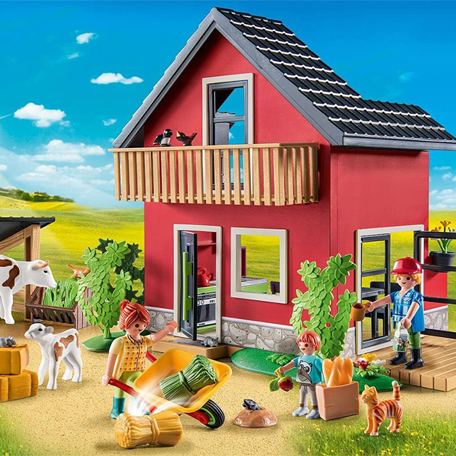 fragment Port Politistation Playmobil Farmhouse with Outdoor Area - Best for Ages 4 to 10