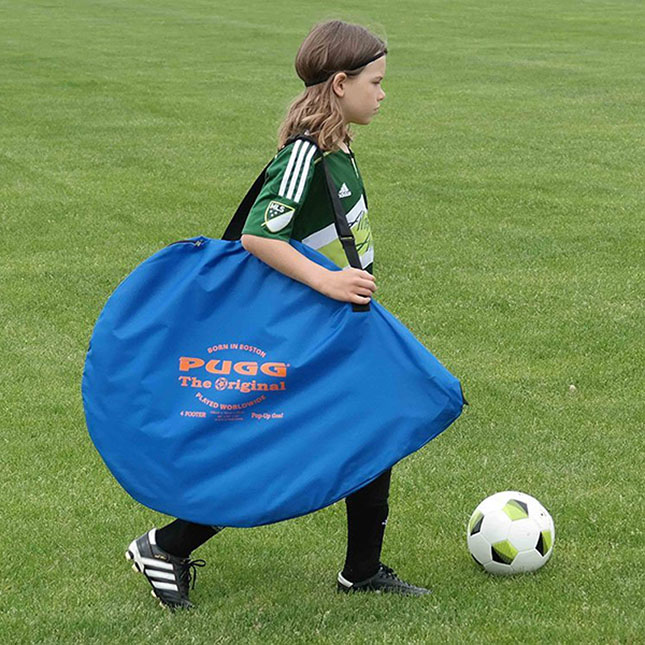 PUGG 4 ft. Soccer Two Goal Set with Storage Bag Ball Not Included