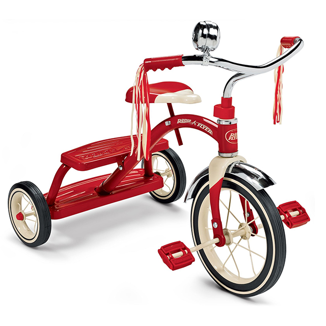 Radio Flyer - Classic Red Dual Deck Tricycle - - Fat Brain Toys
