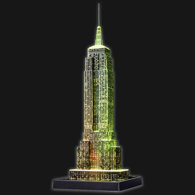 Empire State Building 3D Puzzle - Night Edition - - Fat Brain Toys