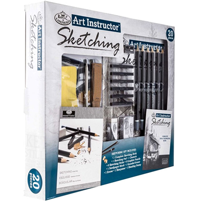 Sketching Art Instructor - 20 piece Art Set - - Fat Brain Toys