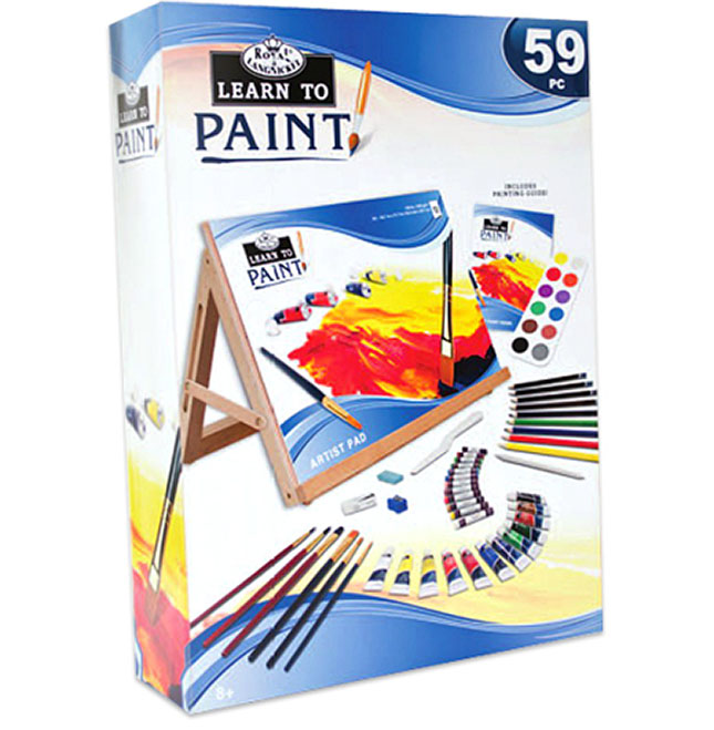 Learn to Paint - 59 piece Art Set - - Fat Brain Toys