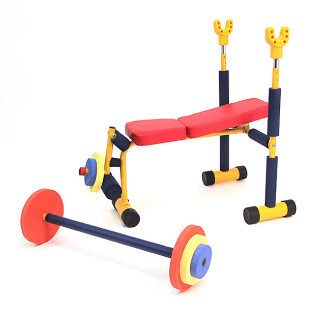 Fun and Fitness Exercise Equipment for Kids Weight Bench Set Toys Pretend Play 