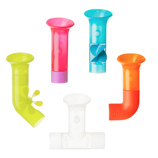 boon building bath pipes toy set