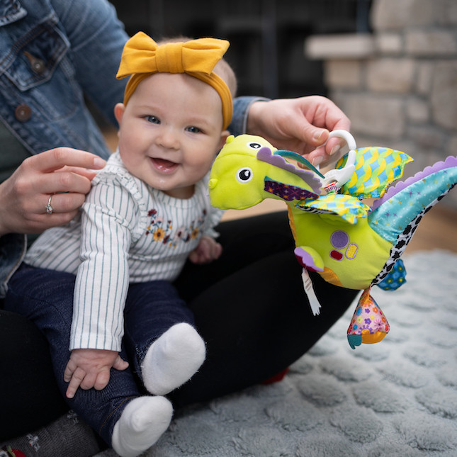 Lamaze Flip Flap Dragon Attachableborn Baby Soft Toy Plush 