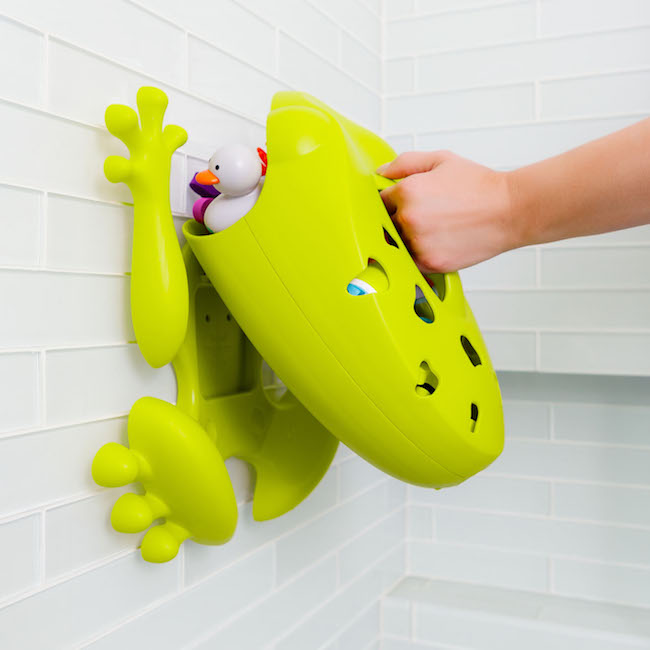 Green Frog Pod Bath Toy Scoop Fun Easy Stores And Organizes Bath Toys For Kids 