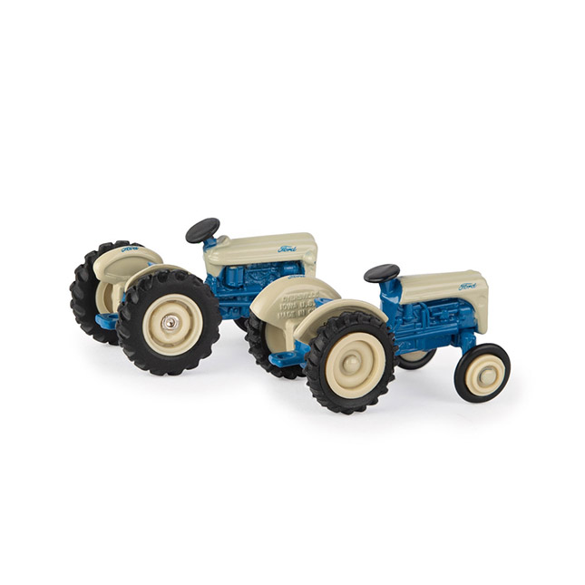 1/64 Ford 8N & Jubilee Tractor 2 Piece Set Blue and Gray