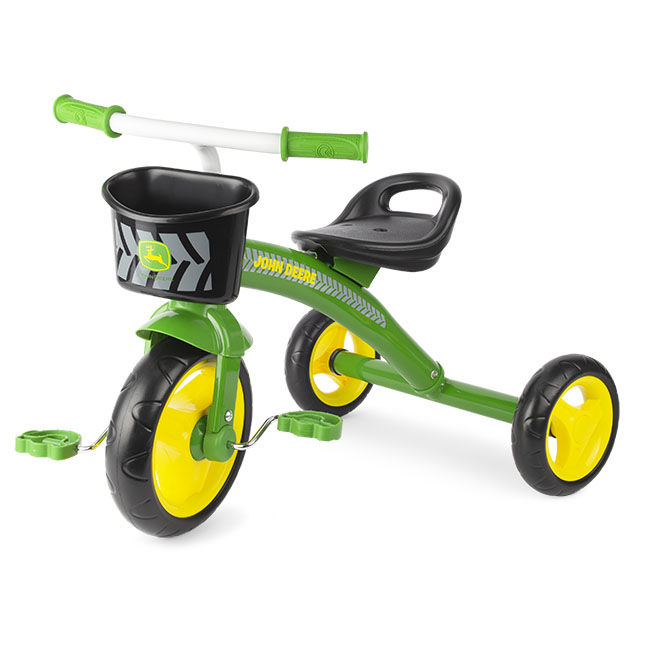 John Deere Green Steel Tricycle Farm Toys