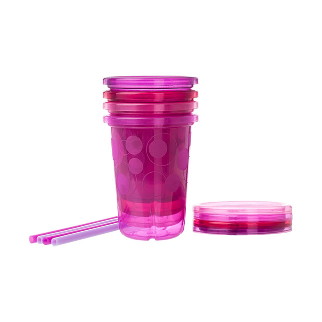 Take & Toss Straw Cups 10 Oz 4 Pack Fat Brain Toys