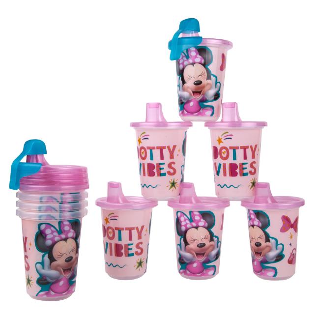 DISNEY MINNIE MOUSE 2 PACK Spill Proof 10oz Sippy Cups Tumbler Kids Girl  Toddler