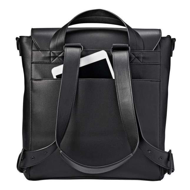 JJ Cole Vegan Leather Brookmont Backpack Diaper Bag Blackout