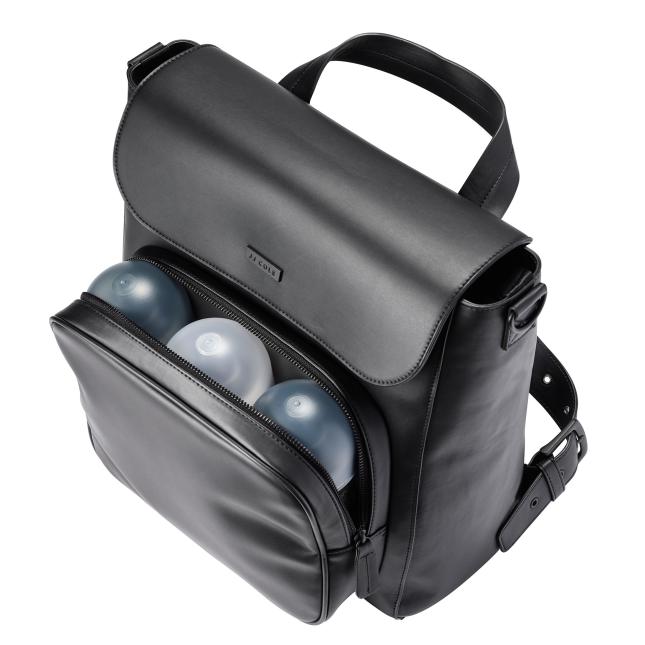 JJ Cole Vegan Leather Brookmont Backpack Diaper Bag Blackout