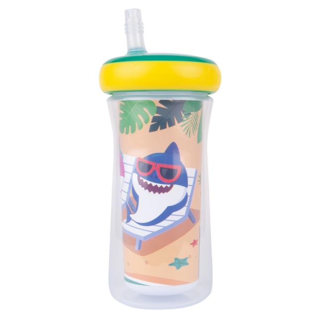 Tomy Straw Cup, Insulated, Pinkfong Baby Shark, 9 Ounce 1 Ea