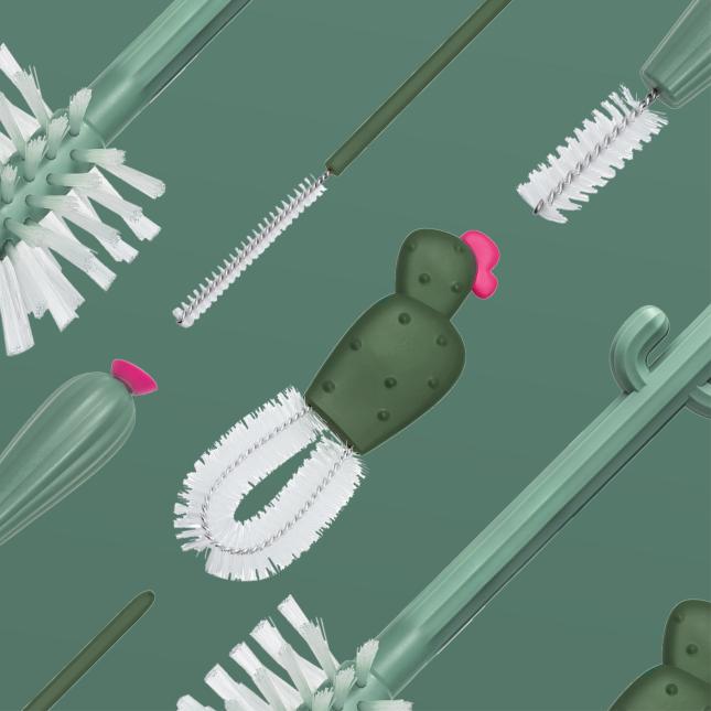 Boon REPLACEMENT CACTI BOTTLE CLEANING BRUSH SET Toys