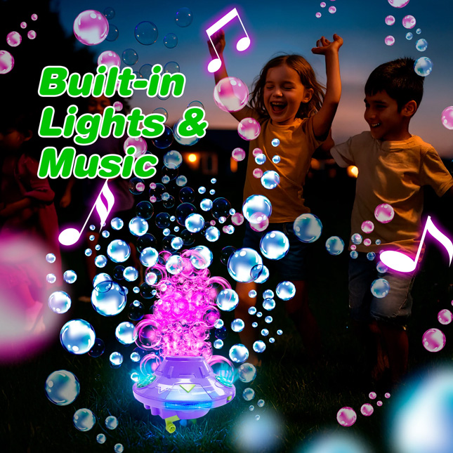 PoppinColorz Galactic Color Bubble Machine - Best for Ages 6 to 11