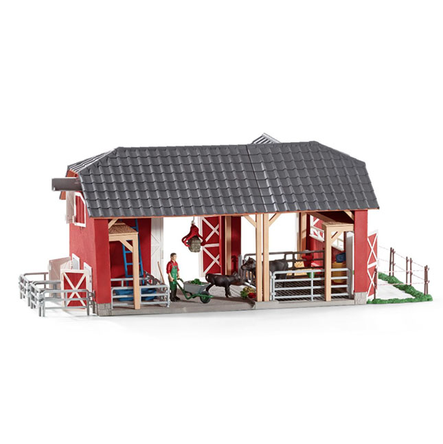 Polering Mursten kampagne Farm World Large Red Barn with Animals and Accessories