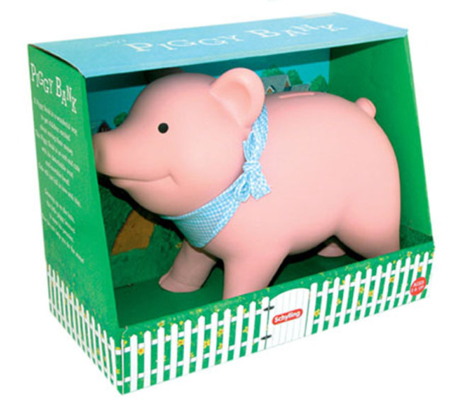 Free Shipping Schylling Rubber Piggy Bank New 