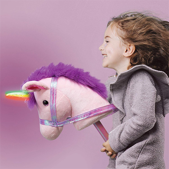 Starlight Unicorn Light Up Hobby Horse Best for Ages to - Main Image