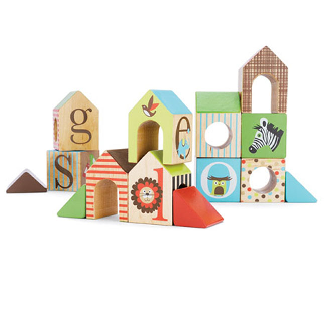 Alphabet Zoo House Blocks Fat Brain Toys