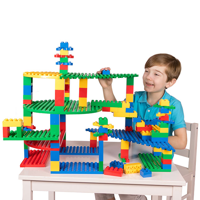 119 Piece Big Briks Starter Set - Basic Colors - - Fat Brain Toys